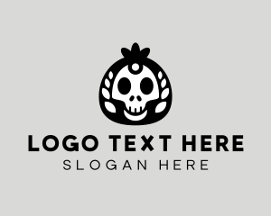Cute Skeleton Skull Logo
