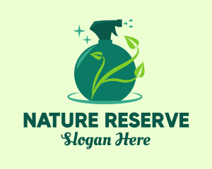 Green Natural Gardening Spray logo design