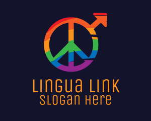 Colorful Peace Sign logo