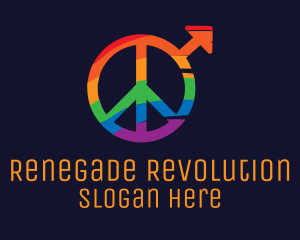 Colorful Peace Sign logo design