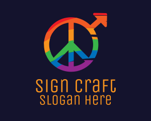 Colorful Peace Sign logo