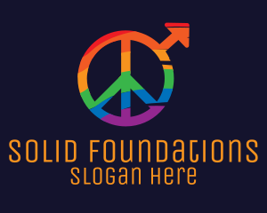 Colorful Peace Sign logo
