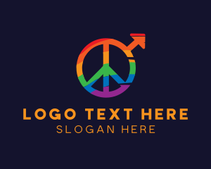 Colorful Peace Sign logo