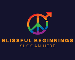 Colorful Peace Sign logo