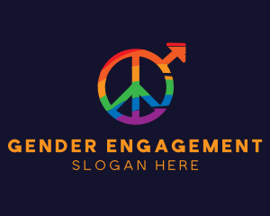 Colorful Peace Sign logo