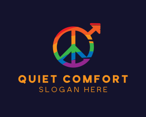 Colorful Peace Sign logo