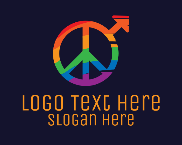 Peaceful logo example 3
