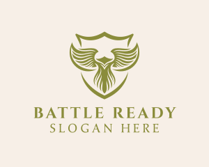 Green Security Eagle  logo design