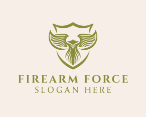 Green Security Eagle  logo design