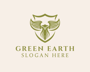 Green Security Eagle  logo design