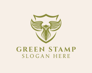 Green Security Eagle  logo design