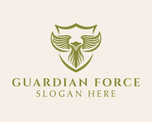 Green Security Eagle  logo design