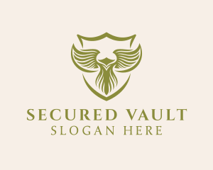 Green Security Eagle  logo design