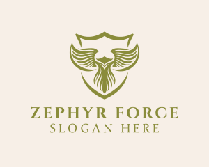 Green Security Eagle  logo design