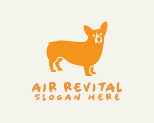 Orange Corgi Dog Logo