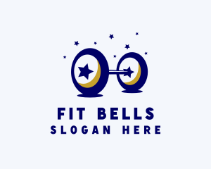 Star Fitness Barbell logo design