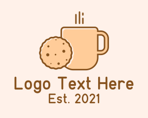 Coffee - Cookie Coffee Cup logo design