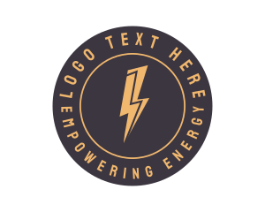 Lightning Bolt Energy  logo design