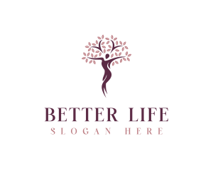 Organic Woman Tree logo design