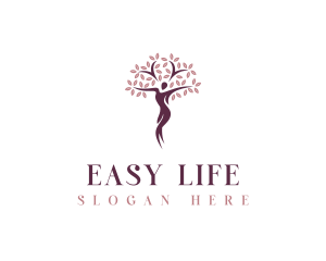 Organic Woman Tree logo design