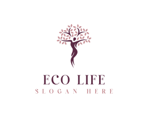 Organic Woman Tree logo design