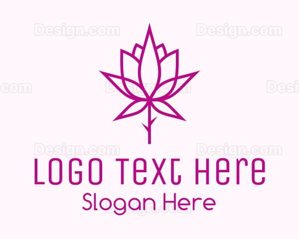 Botanical Rose Plant Logo