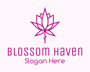 Botanical Rose Plant logo