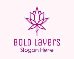 Botanical Rose Plant logo design