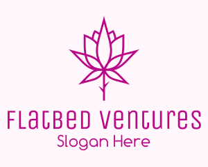 Botanical Rose Plant logo design