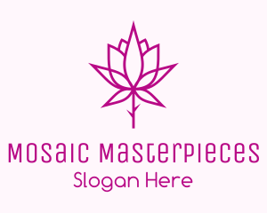 Botanical Rose Plant logo design