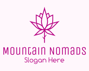 Botanical Rose Plant logo design