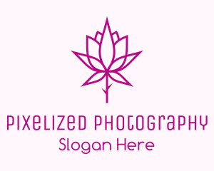 Botanical Rose Plant logo design