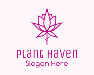 Botanical Rose Plant logo design