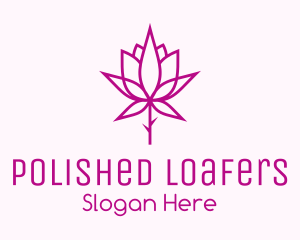 Botanical Rose Plant logo design