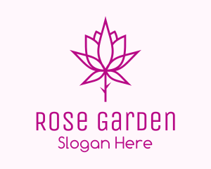 Botanical Rose Plant logo