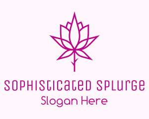 Botanical Rose Plant logo design