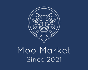 Majestic Cow Head  logo design