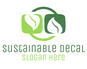 Leaves Eco Sustainability logo design