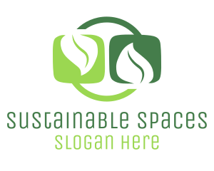 Leaves Eco Sustainability logo design