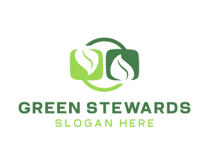 Leaves Eco Sustainability logo design