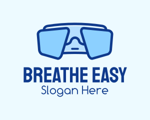 Blue Snorkeling Goggles logo design