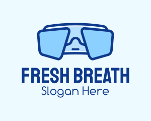 Blue Snorkeling Goggles logo design