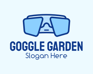 Blue Snorkeling Goggles logo design