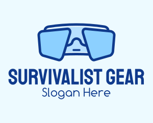 Blue Snorkeling Goggles logo design