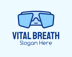 Blue Snorkeling Goggles logo design