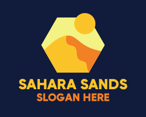 Desert Sand Dune Mountain logo design