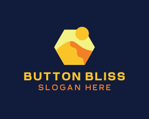 Desert Sand Dune Mountain logo design