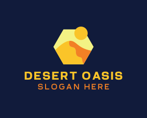 Desert Sand Dune Mountain logo design