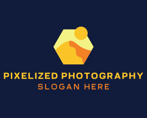 Desert Sand Dune Mountain logo design