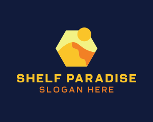 Desert Sand Dune Mountain logo design